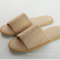 Thick linen fabric indoor shoes bathroom disposable slippers for hotel
